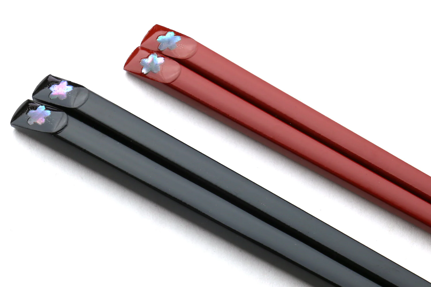 Japanese Premium Fukiurushi Chopsticks Black & Red 2pc Set with fine Japanese paulownia wood case - Image 3