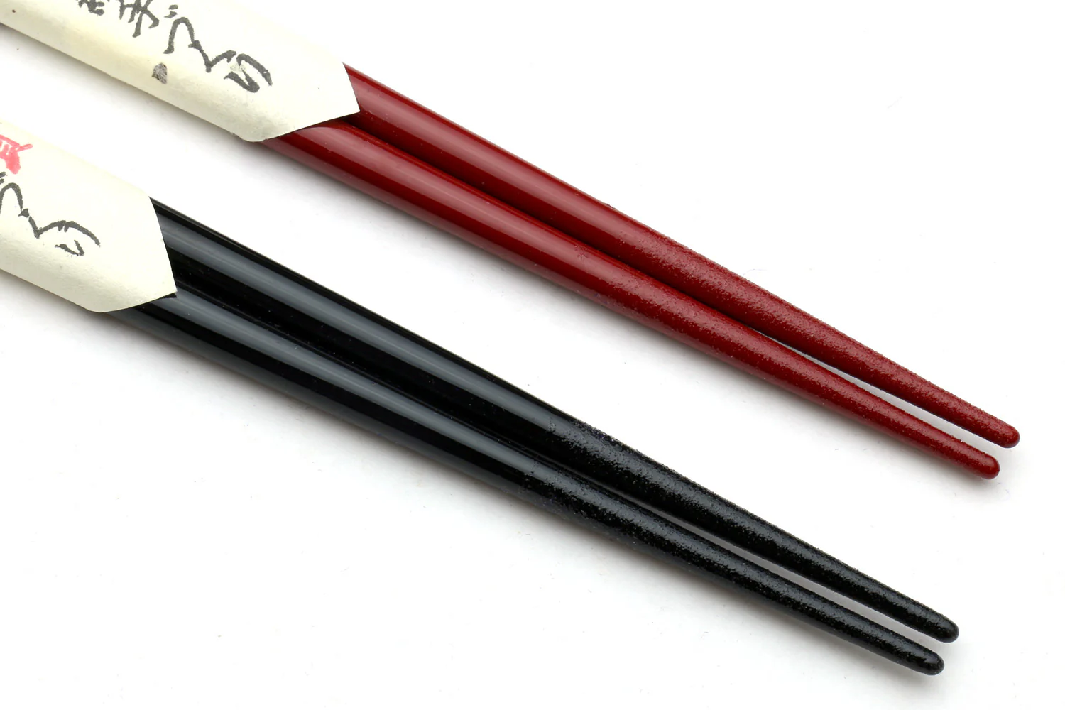 Japanese Premium Chopsticks Black & Red 2pc Set With Traditonal Abalone Shell Pattern in Fine Japanese Paulownia Wood Case VER.2 - Image 4
