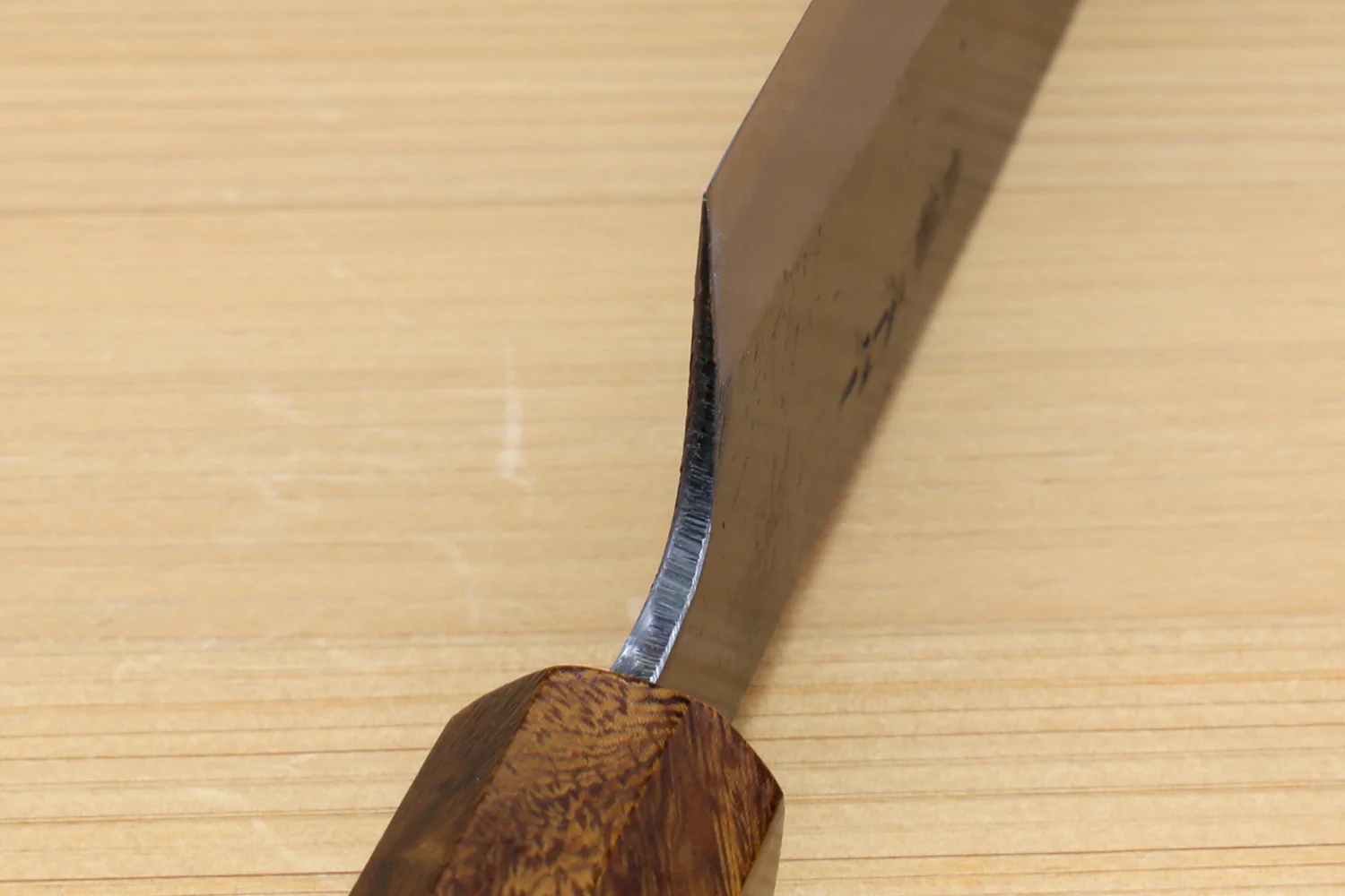 Yoshihiro Aogami Super Blue High Carbon Steel Kurouchi Petty Utility Knife with Ebony Handle - Image 7