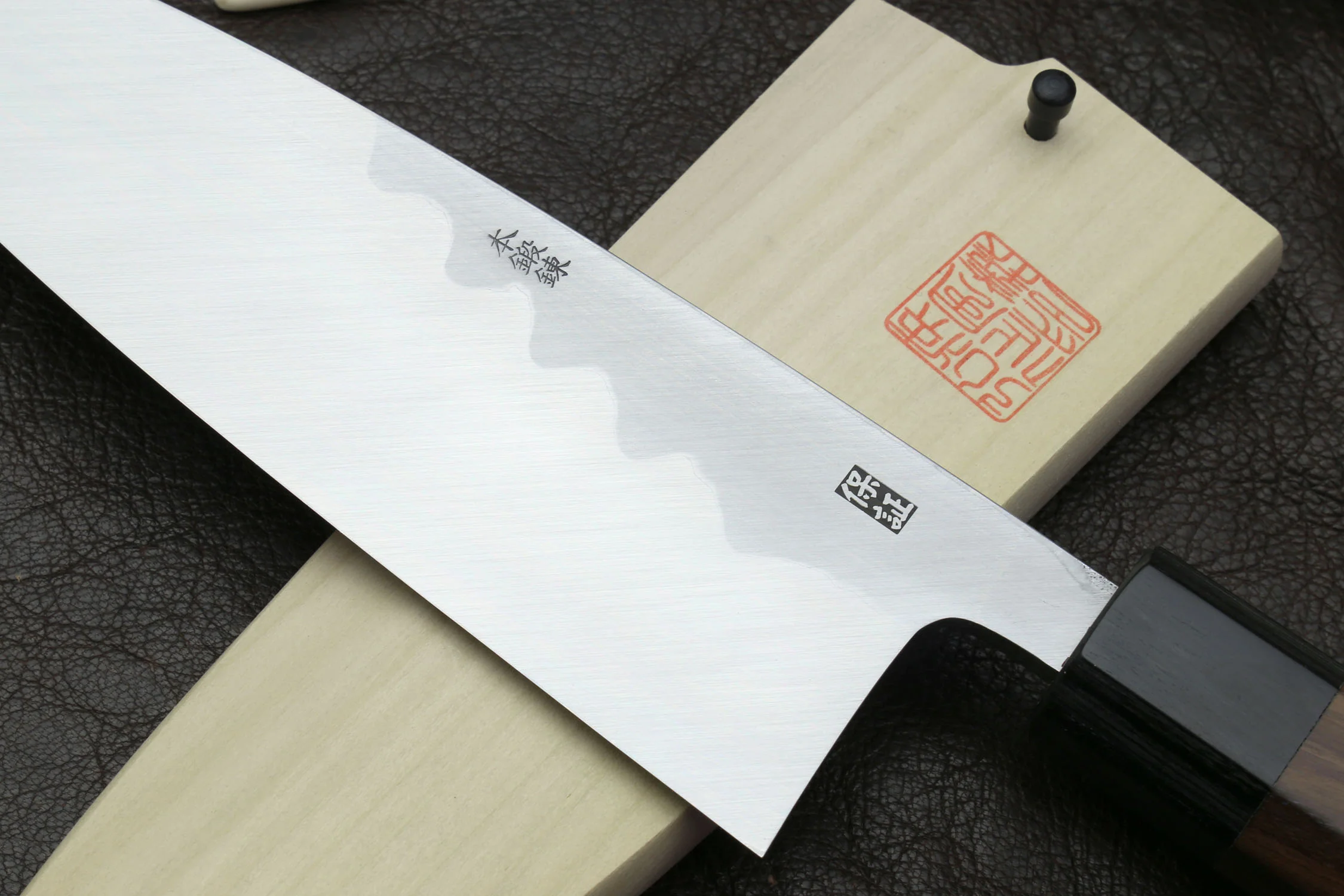 Yoshihiro Aonamiuchi Blue Steel #1 Deba Japanese Fillet Knife Shitan Handle - Image 4