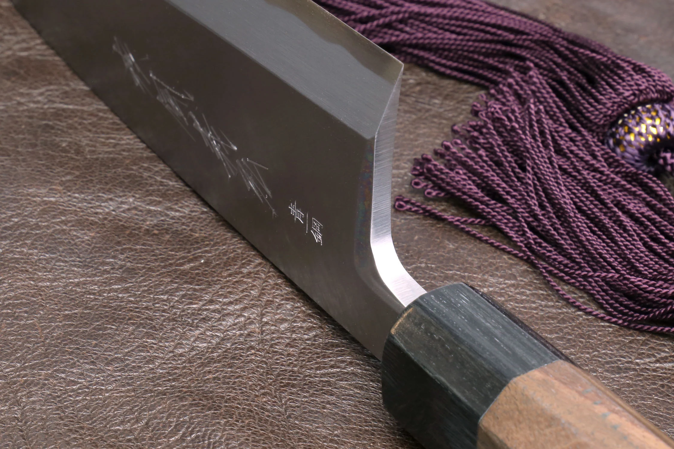 Yoshihiro Aonamiuchi Blue Steel #1 Deba Japanese Fillet Knife Shitan Handle - Image 5