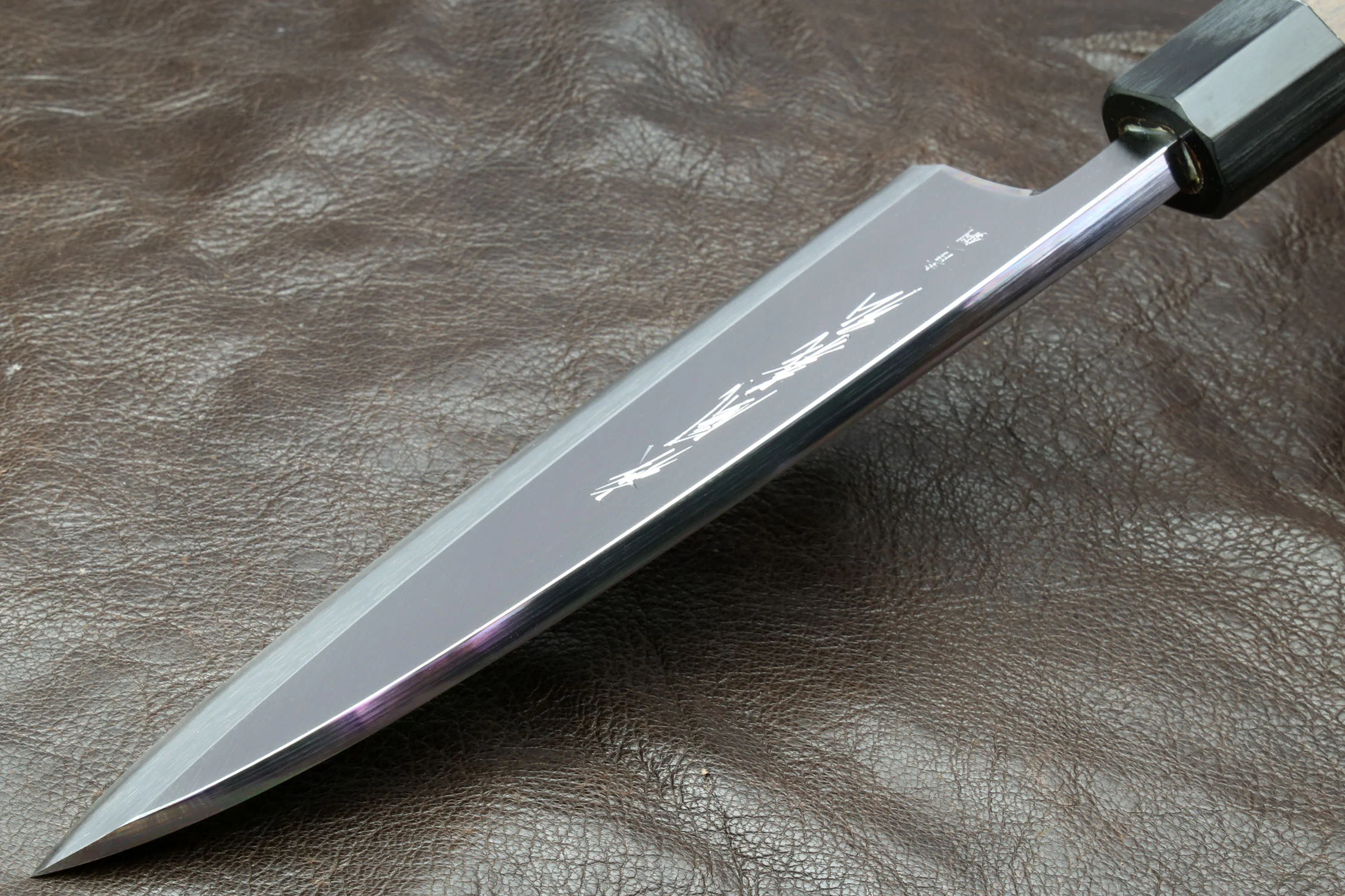 Yoshihiro Aonamiuchi Blue Steel #1 Deba Japanese Fillet Knife Shitan Handle - Image 6