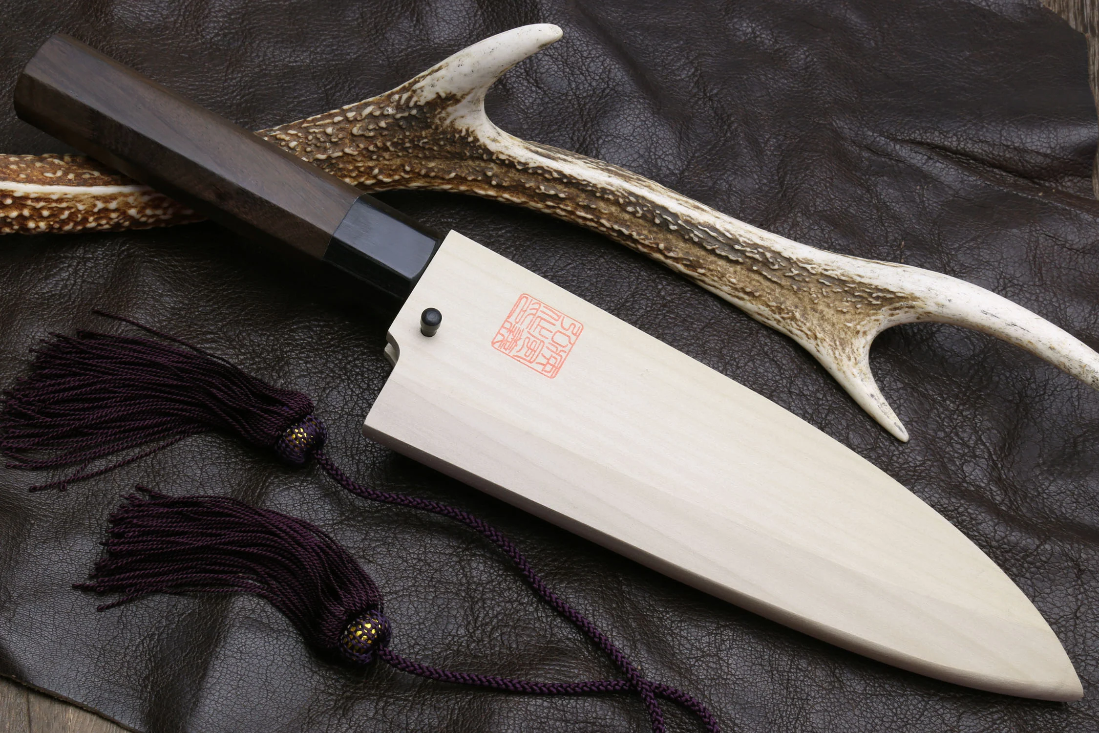 Yoshihiro Aonamiuchi Blue Steel #1 Deba Japanese Fillet Knife Shitan Handle - Image 8
