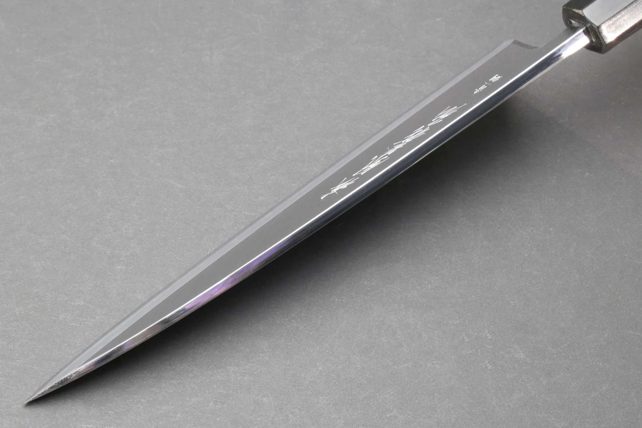 Yoshihiro Aonamiuchi Blue Steel #1 Mioroshi Filet Sushi Sashimi Japanese Chef Knife Ebony Handle - Image 3