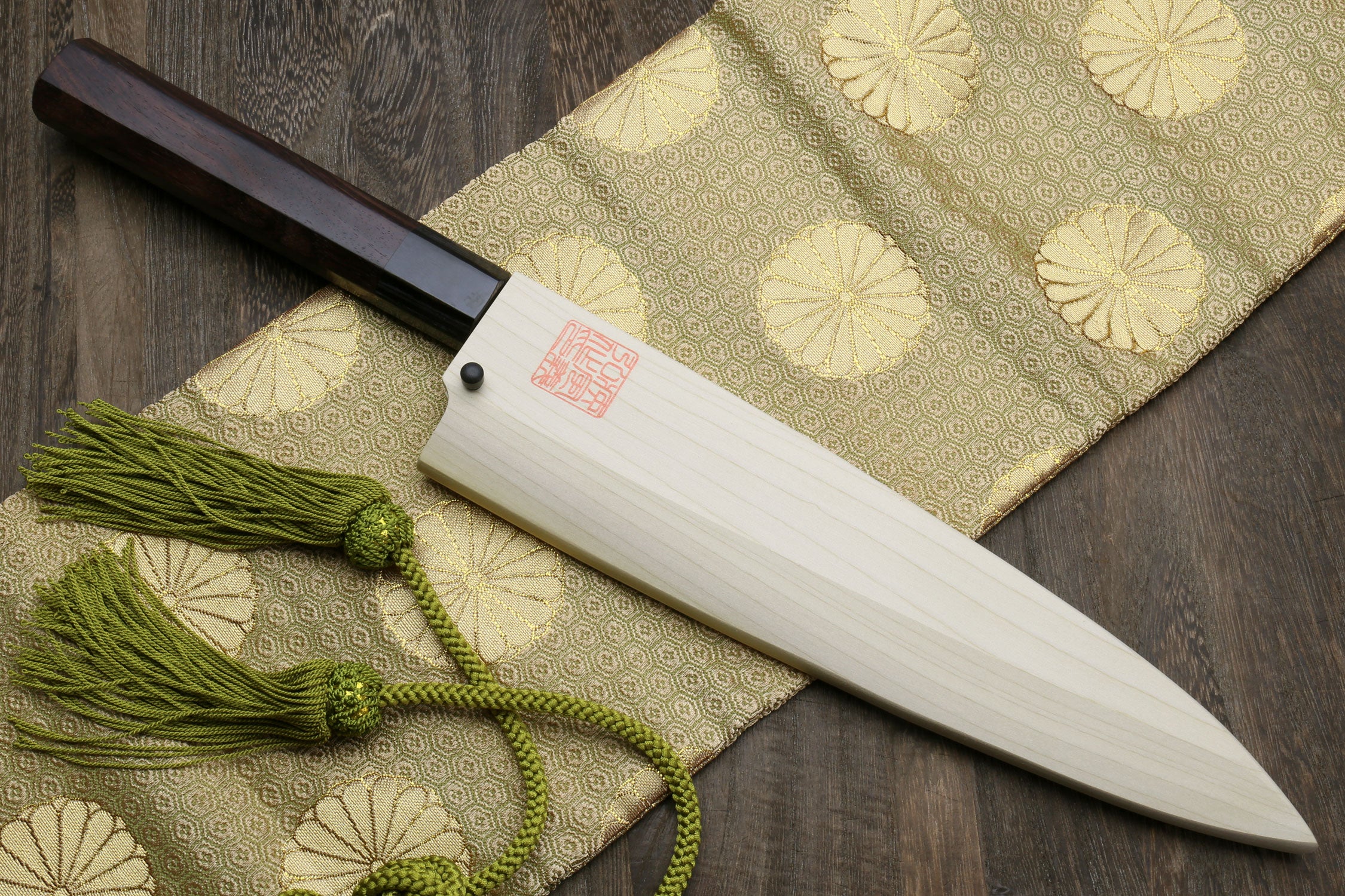 Yoshihiro Aonamiuchi Blue Steel #1 Mioroshi Filet Sushi Sashimi Japanese Chef Knife Ebony Handle - Image 9
