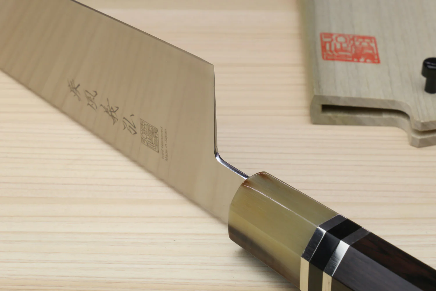 Yoshihiro AUS10 Ice Hardened Stainless Steel Gyuto Japanese Chef Knife Octagonal Ebony wood Handle with Triple ring 9.5"(240mm) - Image 5