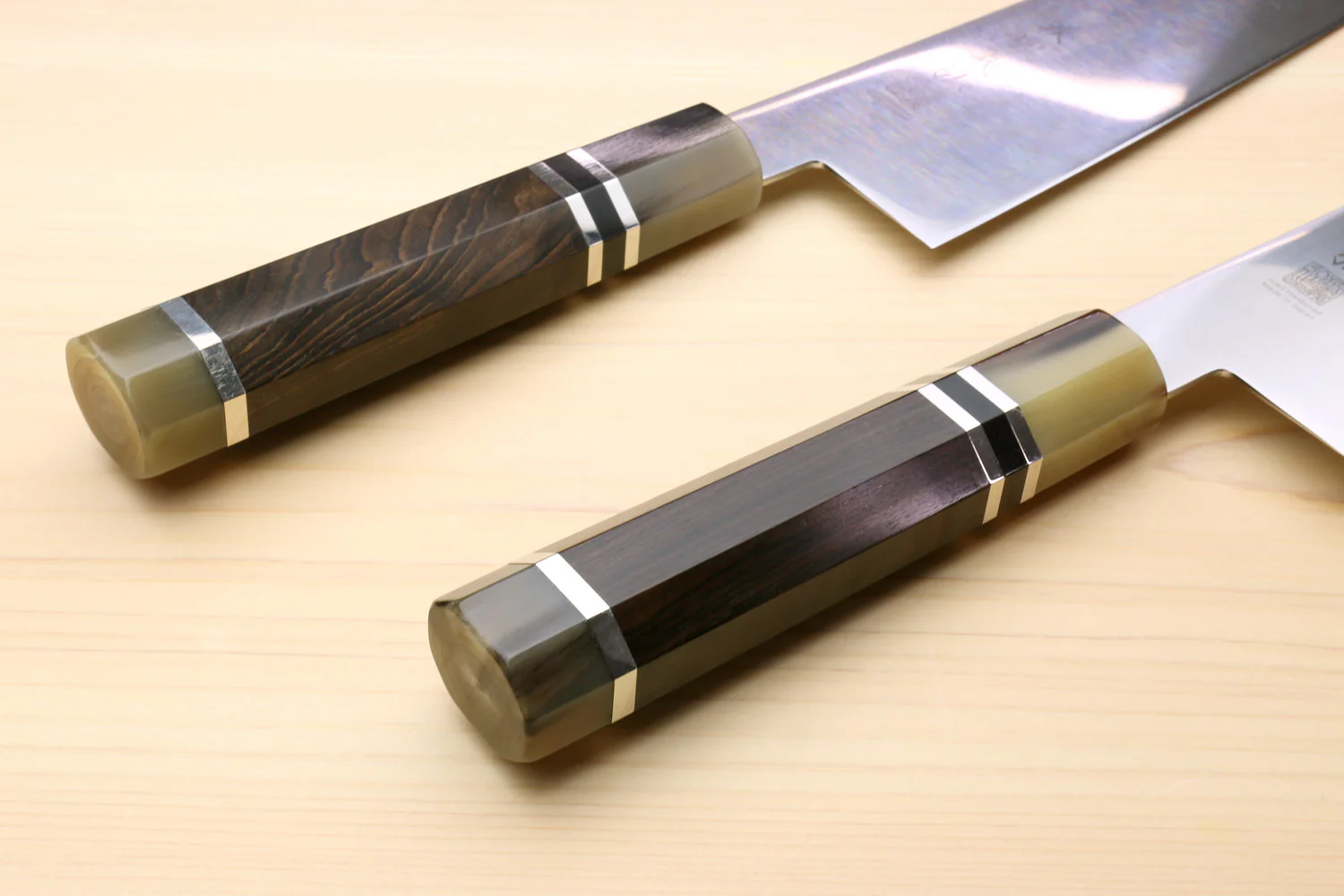 Yoshihiro AUS10 Ice Hardened Stainless Steel Gyuto Japanese Chef Knife Octagonal Ebony wood Handle with Triple ring 9.5"(240mm) - Image 6