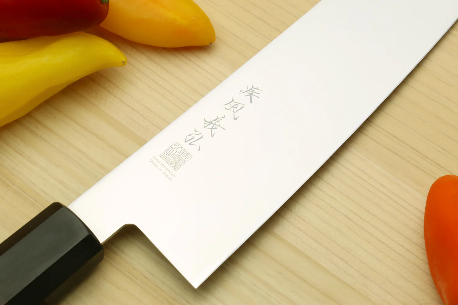 Yoshihiro AUS10 Ice Hardened Stainless Steel Kiritsuke Japanese Chef Knife Rosewood Handle - Image 3