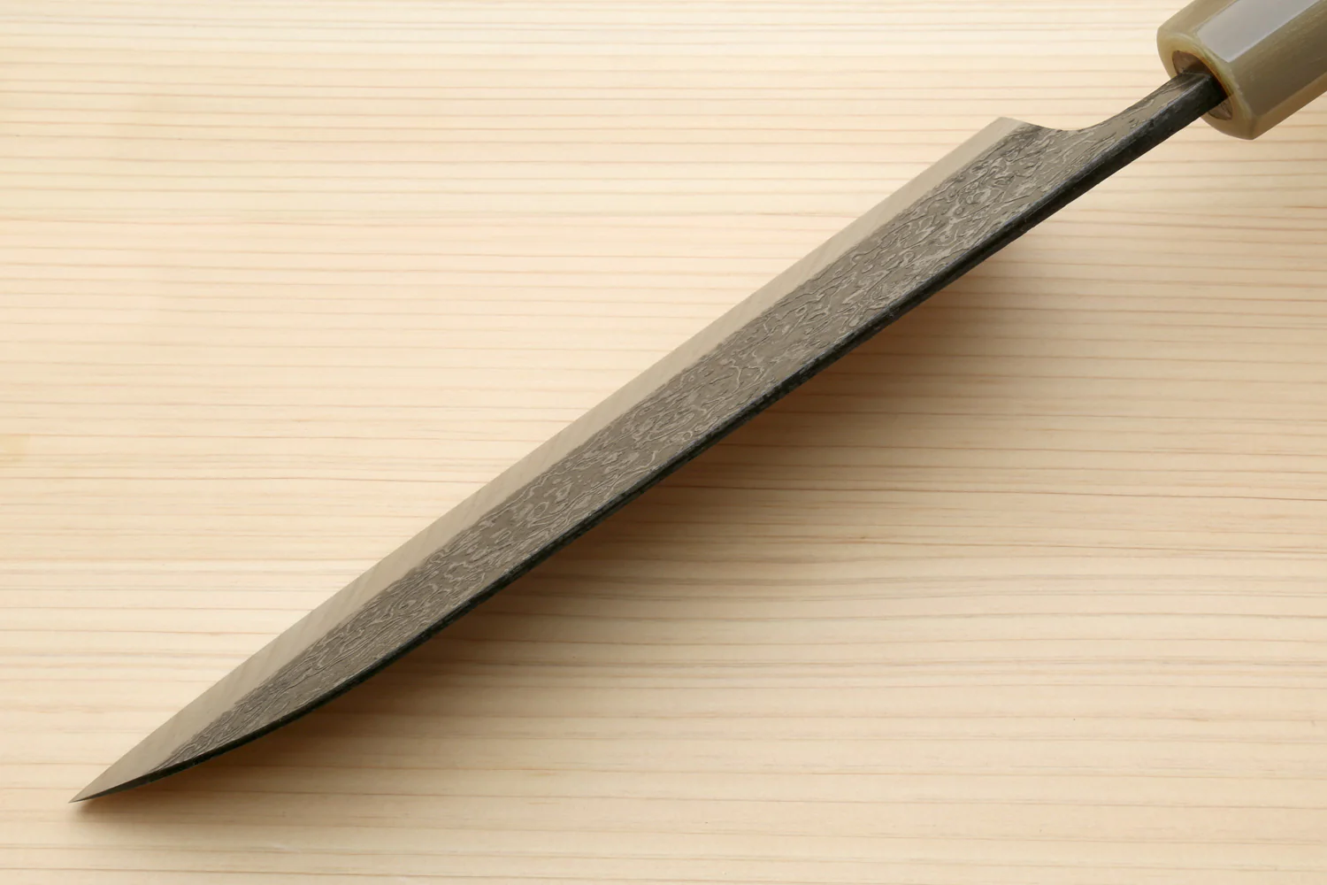 Yoshihiro Black-Forged High Performance SLD Damascus Steel Masashi Santoku Multipurpose Chef Knife Ironwood Handle - Image 5