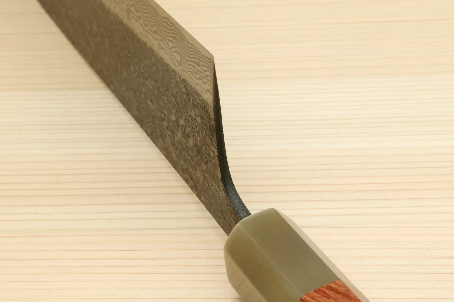 Yoshihiro Black-Forged High Performance SLD Damascus Steel Masashi Santoku Multipurpose Chef Knife Ironwood Handle - Image 6