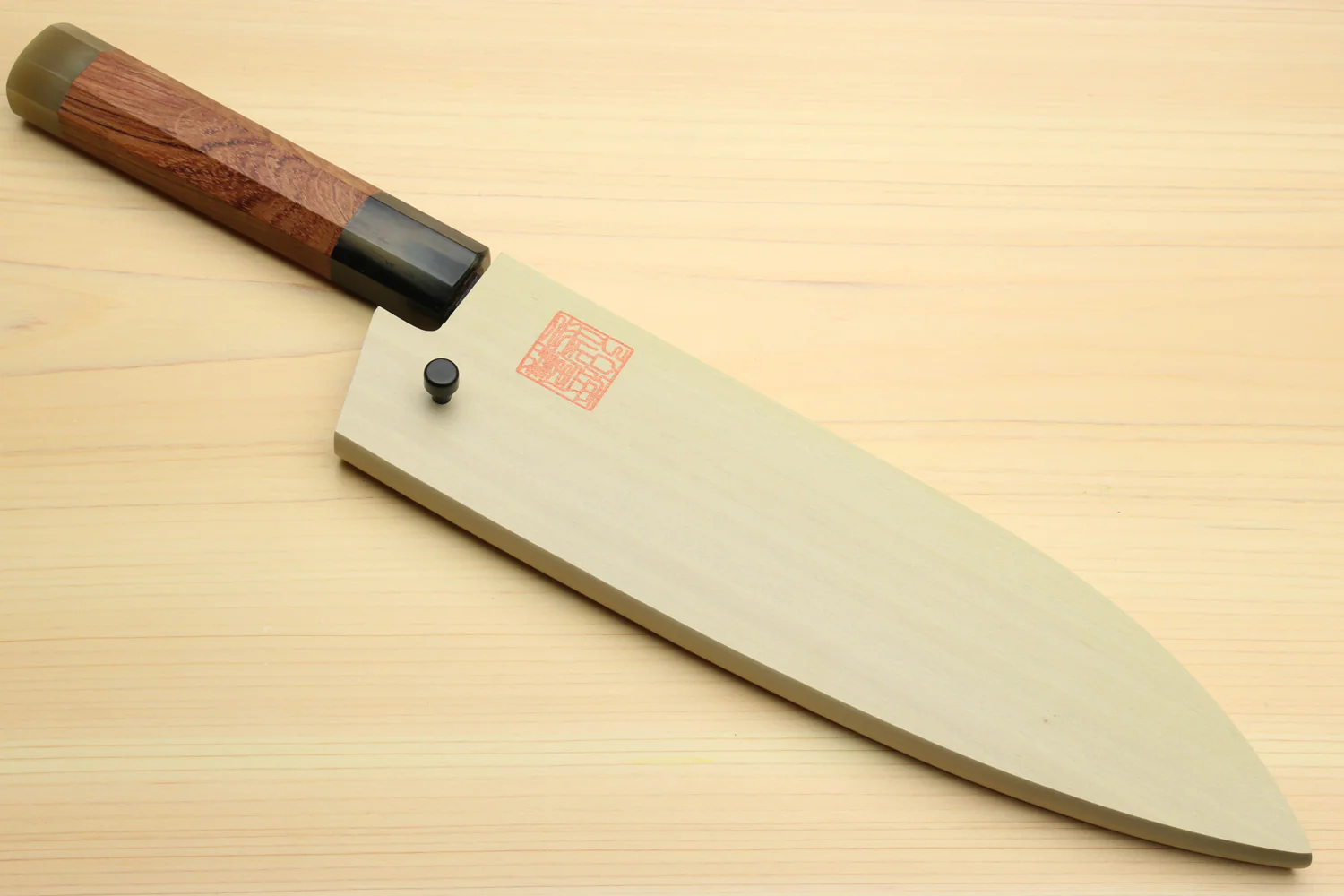 Yoshihiro Black-Forged High Performance SLD Damascus Steel Masashi Santoku Multipurpose Chef Knife Ironwood Handle - Image 8