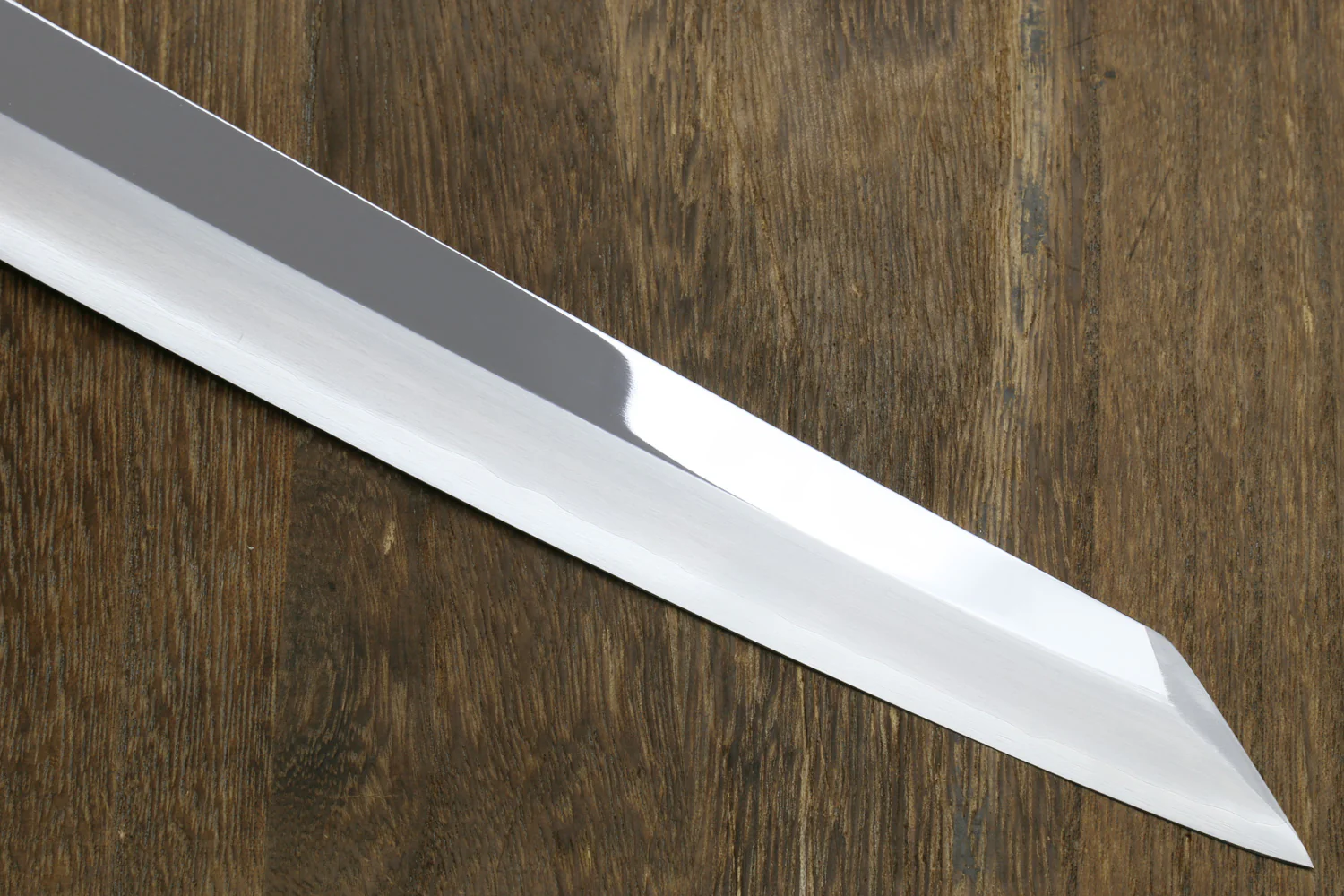Yoshihiro Gintsuru Ginsan Stainless Steel Yanagi Kiritsuke Mirror Finished Sushi Sashimi Japanese Knife with Stabilized Maple Burl Handle (Blade Length: 11.8" (300mm)) - Image 3
