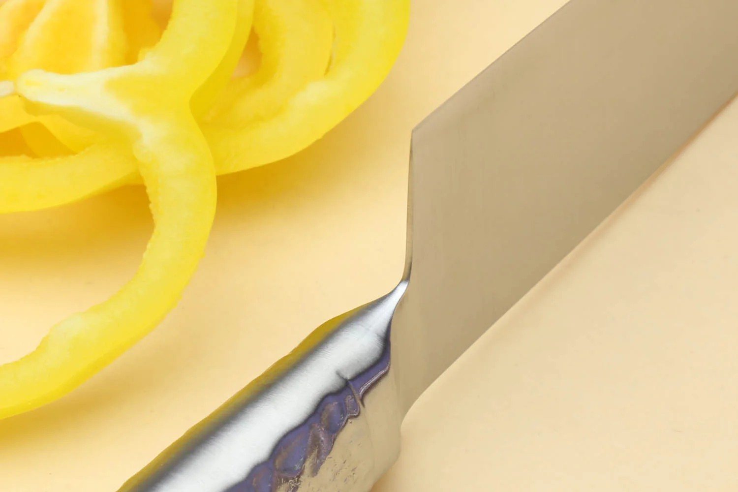Yoshihiro Hayate Inox Aus-8 Santoku Japanese Chefs Knife Integrated Stainless Handle - Image 5
