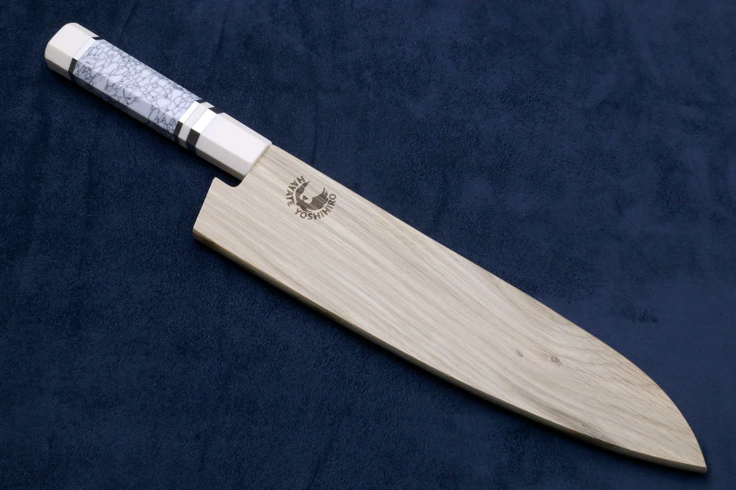 Yoshihiro High Speed Steel HAP40 Gyuto Chefs Knife with Alternative Ivory Bolster (8.25" (210mm)) - Image 7