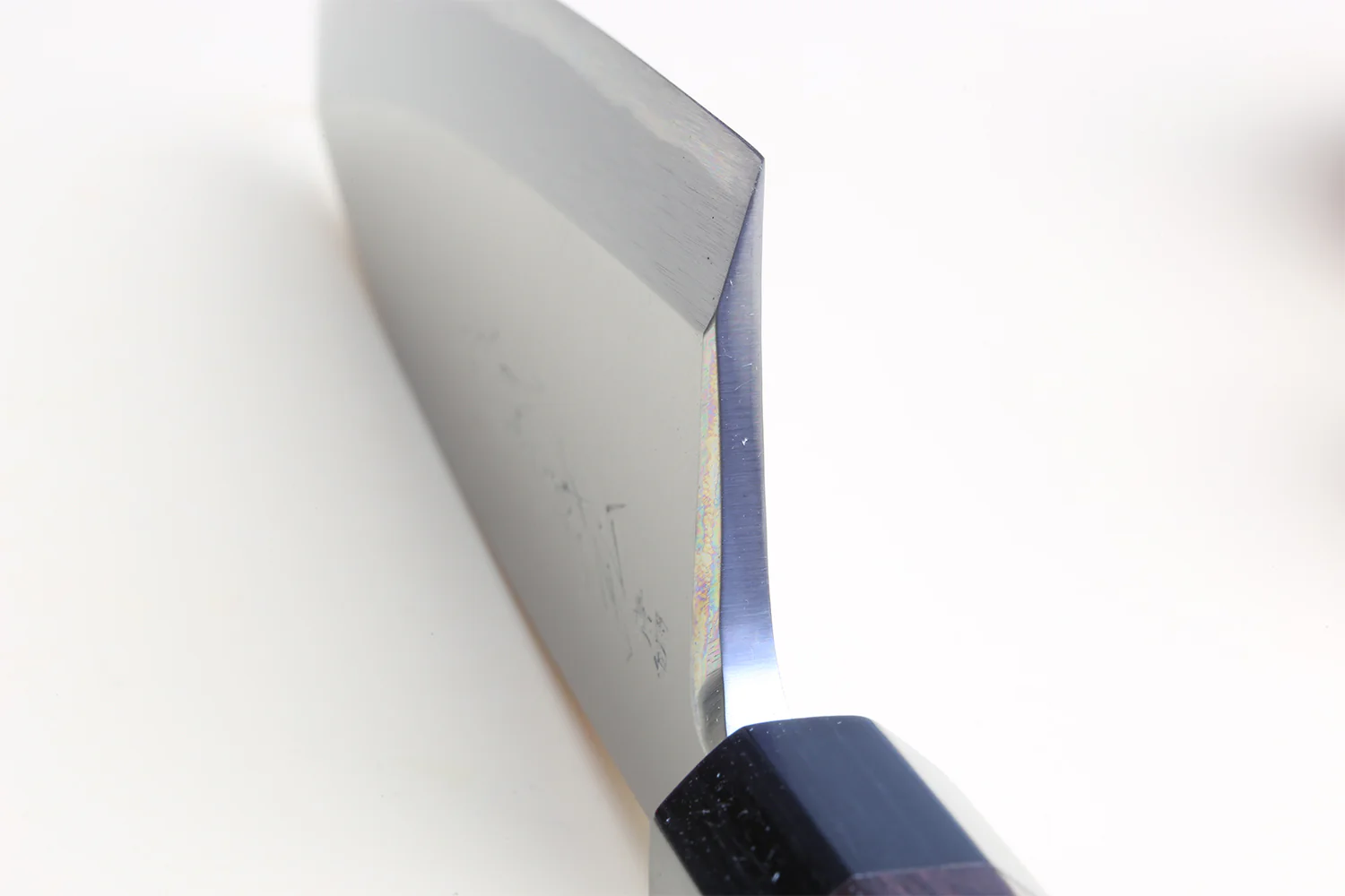 Yoshihiro Hongasumi Blue Steel Deba fish fillet Chef knife Shitan handle - Image 3