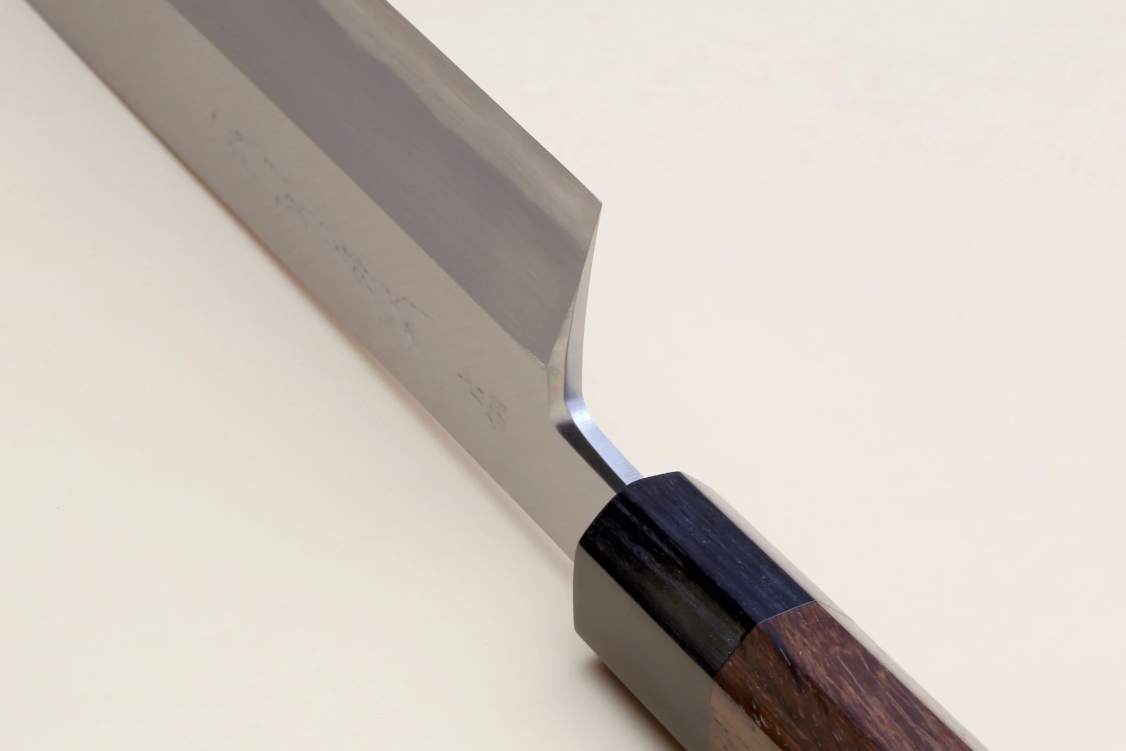Yoshihiro Hongasumi Blue Steel Kama Usuba Traditional Japanese Vegetable Chopping Chef Knife, Rosewood Handle - Image 5