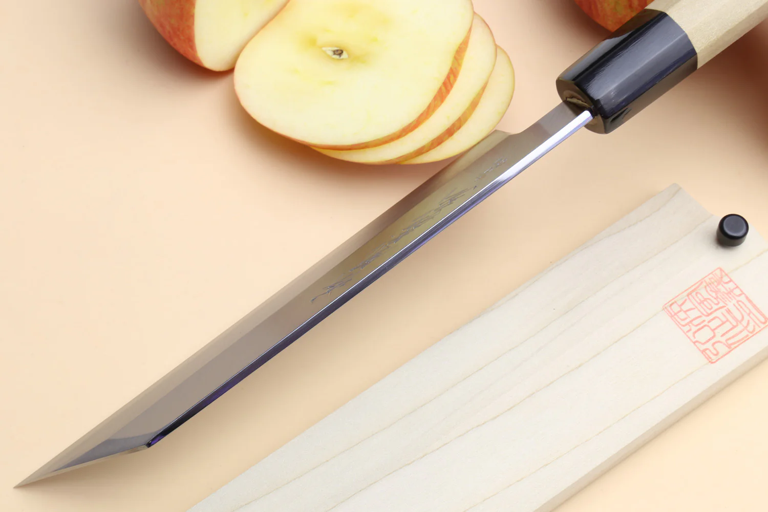 Yoshihiro Hongasumi Blue Steel Kenmuki Vegetable Japanese Chef Knife - Image 3