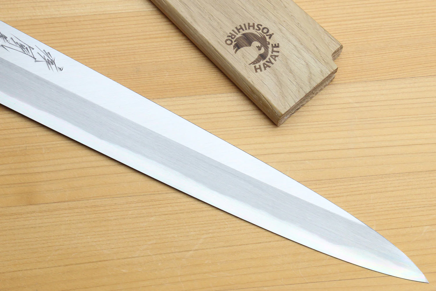 Yoshihiro Hongasumi Blue Steel Yanagi Sushi Sashimi Japanese Knife Magnolia Handle - Image 5