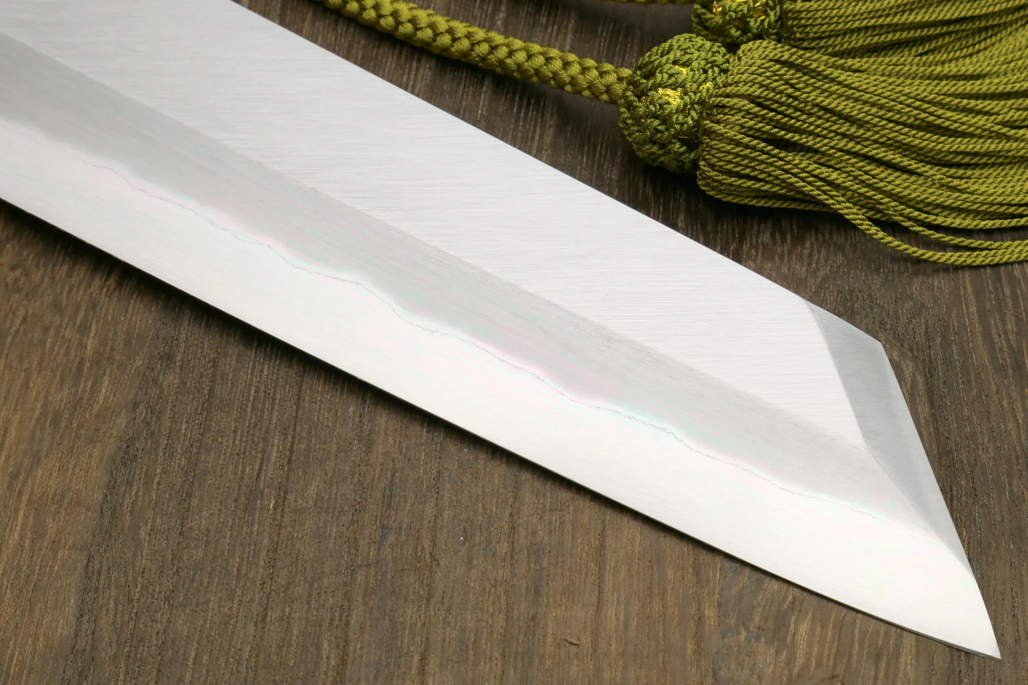 Yoshihiro Hongasumi White Steel Kiritsuke Multipurpose Japanese Chef Knife Magnolia Handle - Image 5