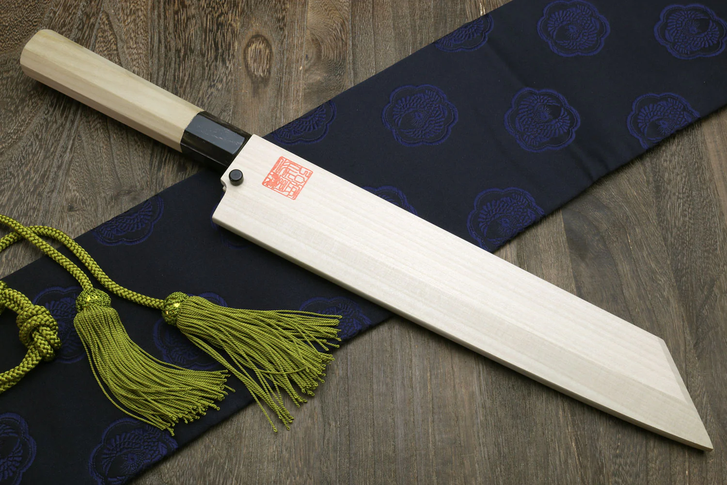 Yoshihiro Hongasumi White Steel Kiritsuke Multipurpose Japanese Chef Knife Magnolia Handle - Image 9