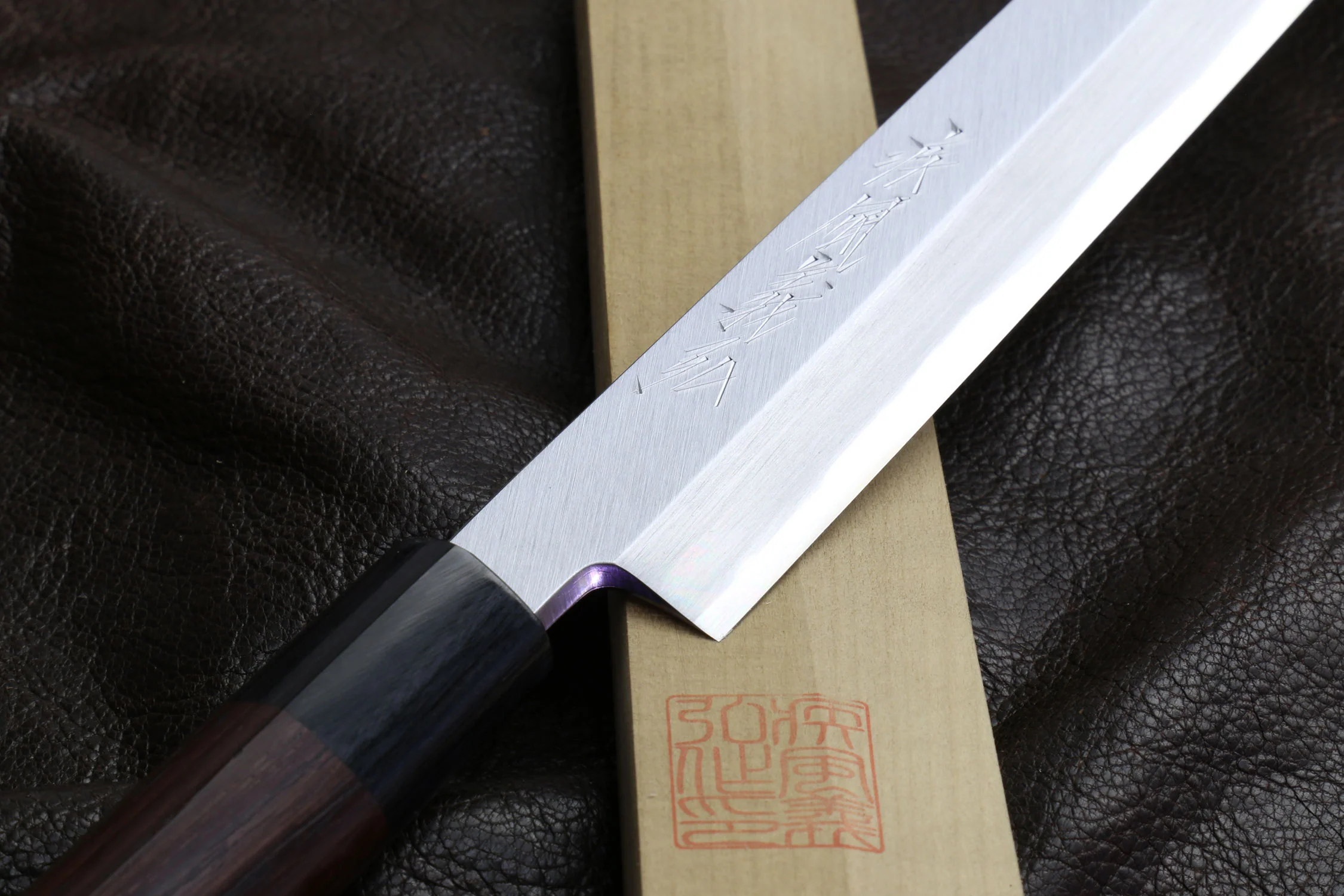 Yoshihiro Hongasumi White Steel Sakimaru Takobiki Sushi Sashimi Japanese Knife Rosewood Handle - Image 8