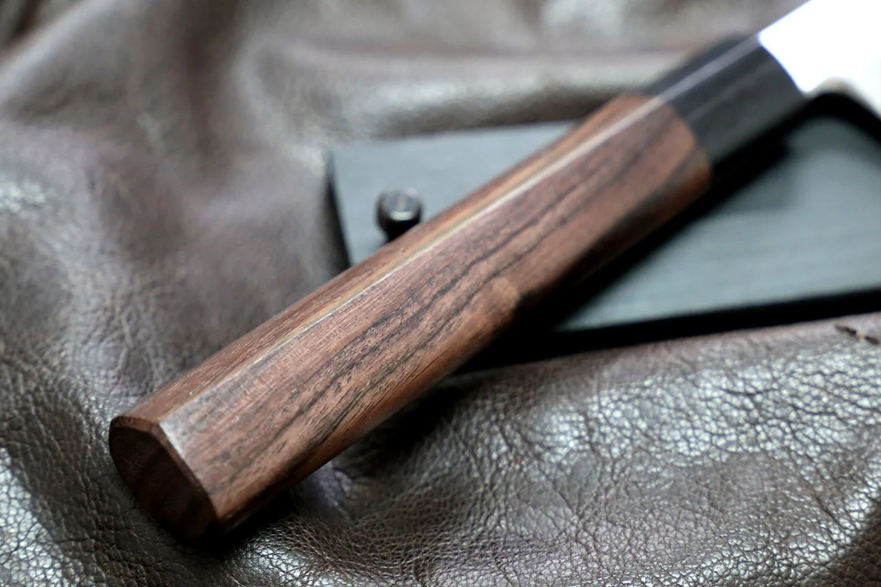 Yoshihiro Hongasumi White Steel Yanagi-Kiritsuke Sushi Sashimi Japanese Knife Rosewood Handle with Nuri Saya Cover - Image 5