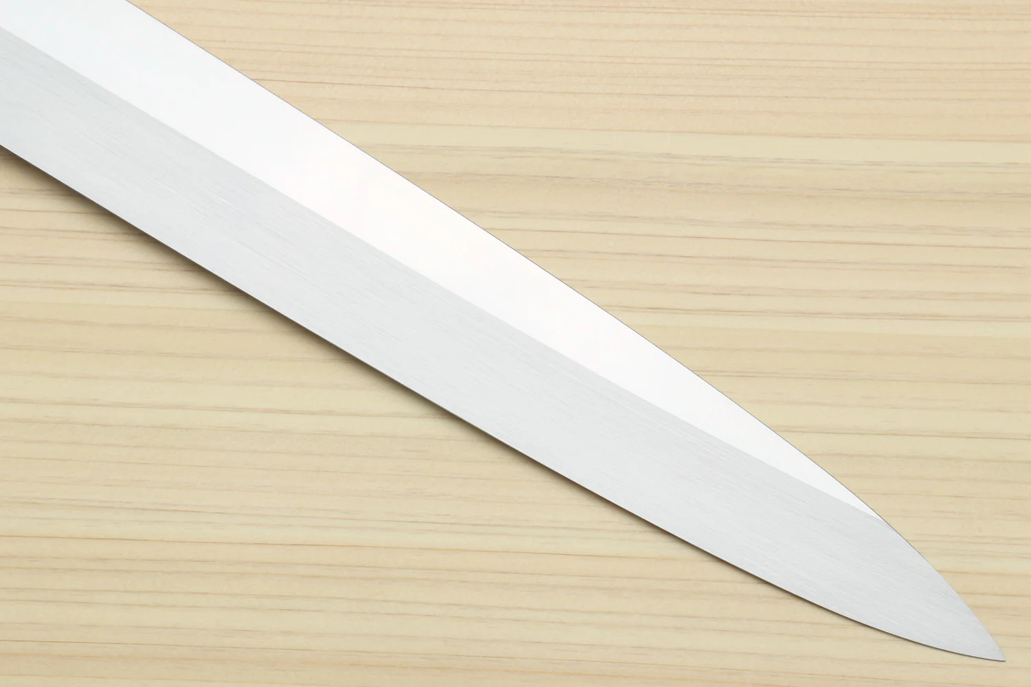 Yoshihiro Honyaki Aoko Blue Steel Mirror Finished Yanagi Sushi Sashimi Japanese knife with Triple Nickel Silver Ring Ebony Handle - Image 6