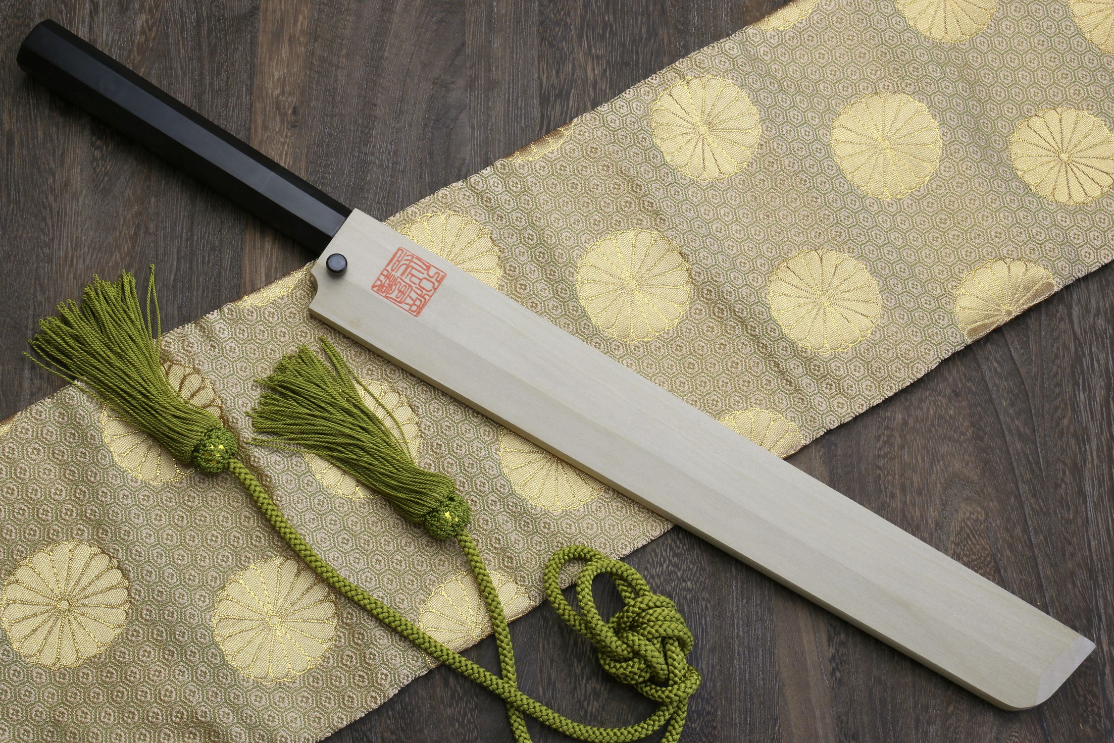 Yoshihiro Honyaki White Steel Sakimaru Takobiki Mirror Finished Sushi Sashimi Slicing Japanese Chef Knife Ebony Handle - Image 10