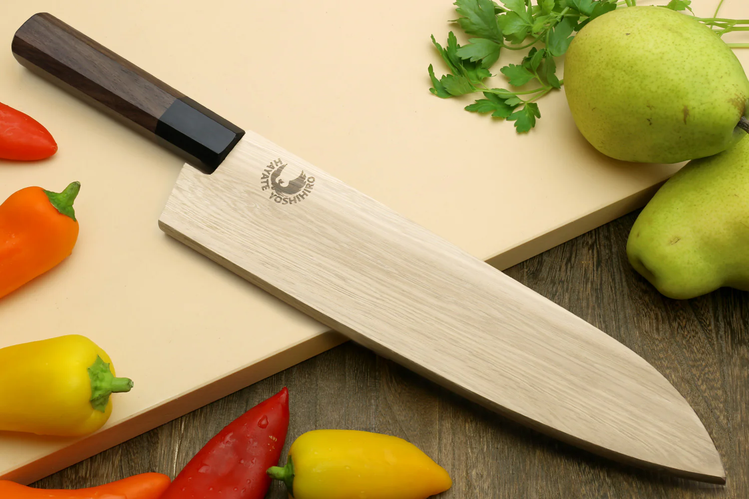 Yoshihiro AUS10 Ice Hardened Stainless Steel Gyuto Japanese Chef Knife Shitan Rosewood Handle - Image 8