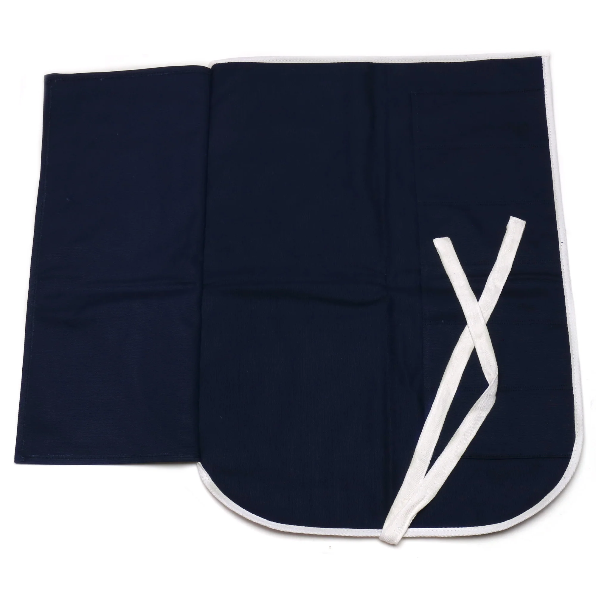 Yoshihiro Japanese Knife Cotton Pouch Bag Dark Navy Color (6 Slots) - Image 5