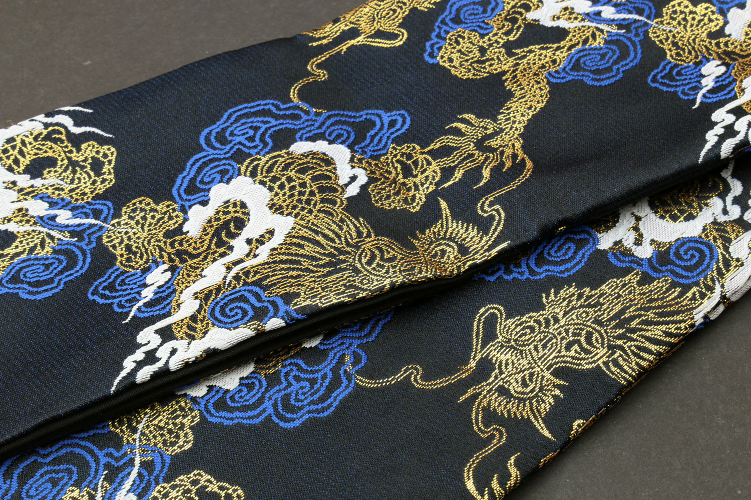 Yoshihiro Japanese Knife Pouch Bag (Black & Gold Dragon Pattern) - Image 2