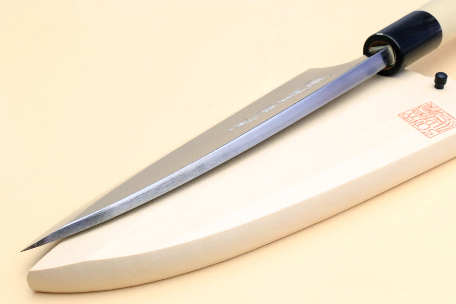 Yoshihiro Kasumi White Steel Deba Fish Fillet Knife Magnolia Handle - Image 3