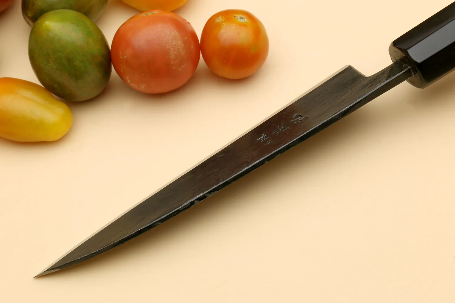 Yoshihiro Kurouchi High Carbon White Steel #2 Petty Utility Japanese Knife with Camphor Handle - Image 5