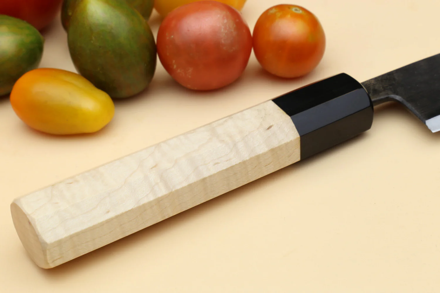 Yoshihiro Kurouchi High Carbon White Steel #2 Petty Utility Japanese Knife with Camphor Handle - Image 7