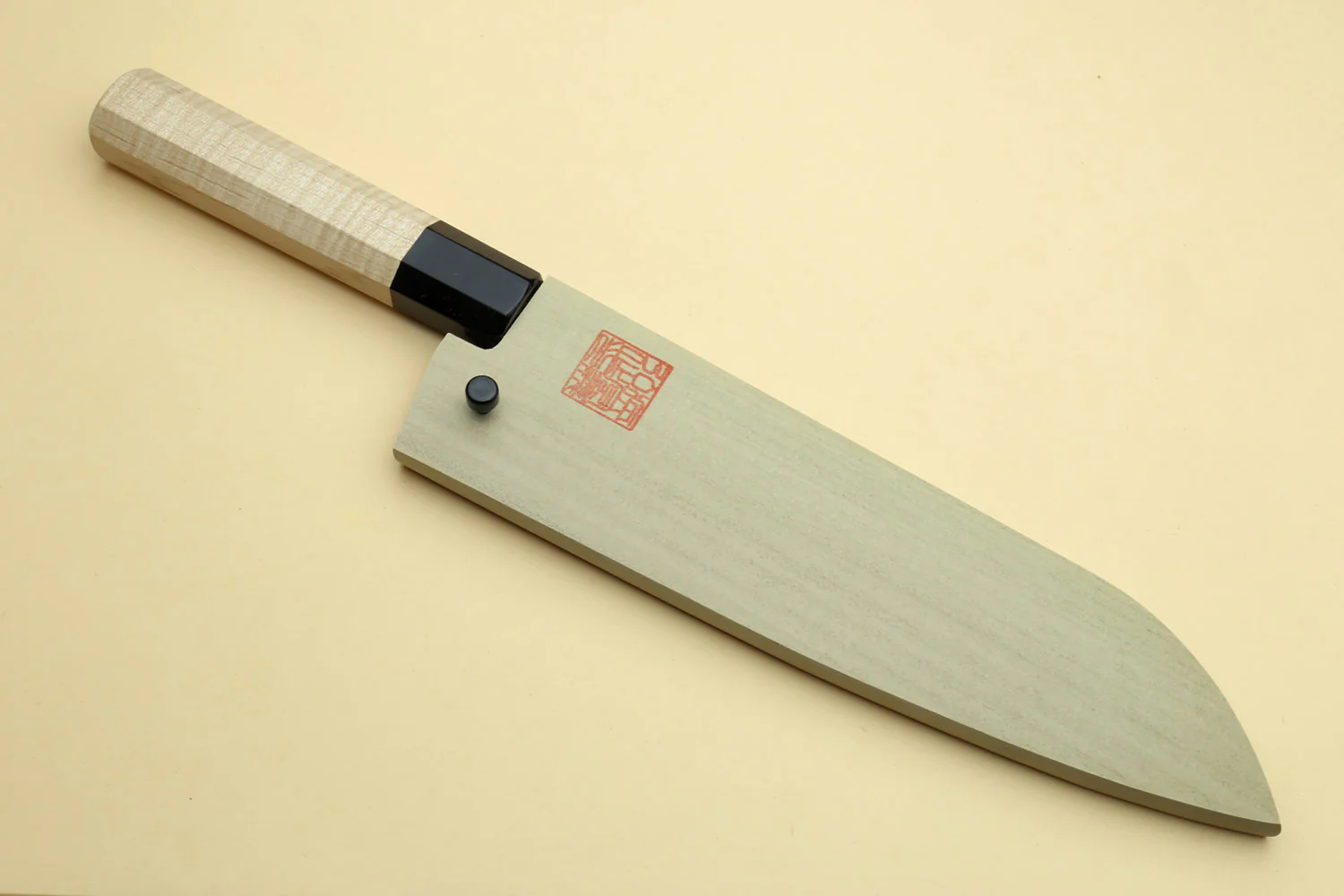 Yoshihiro Kurouchi High Carbon White Steel #2 Santoku Japanese Multipurpose Chef Knife with Camphor Handle - Image 8