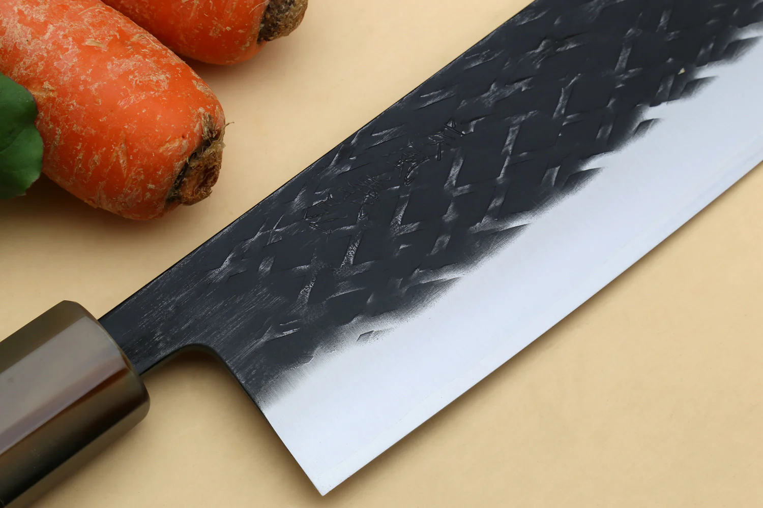 Yoshihiro Kurouchi Stainless Clad Nashiji High Performance SLD Nakiri & Petty 2pc Knife Set - Image 8