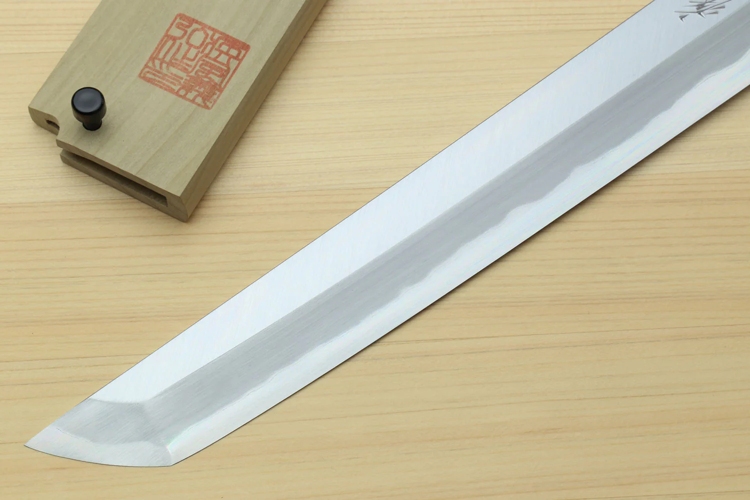 Yoshihiro Left Handed Hongasumi White Steel Sakimaru Takobiki Sushi Sashimi Japanese Knife Shitan Handle - Image 4