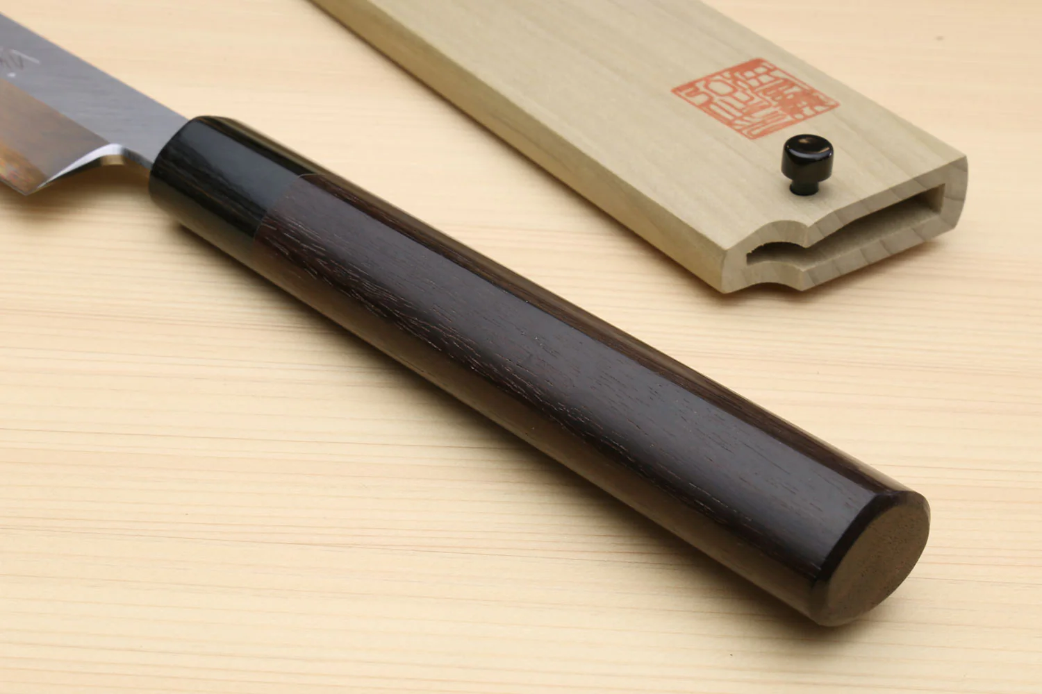 Yoshihiro Left Handed Hongasumi White Steel Sakimaru Takobiki Sushi Sashimi Japanese Knife Shitan Handle - Image 7