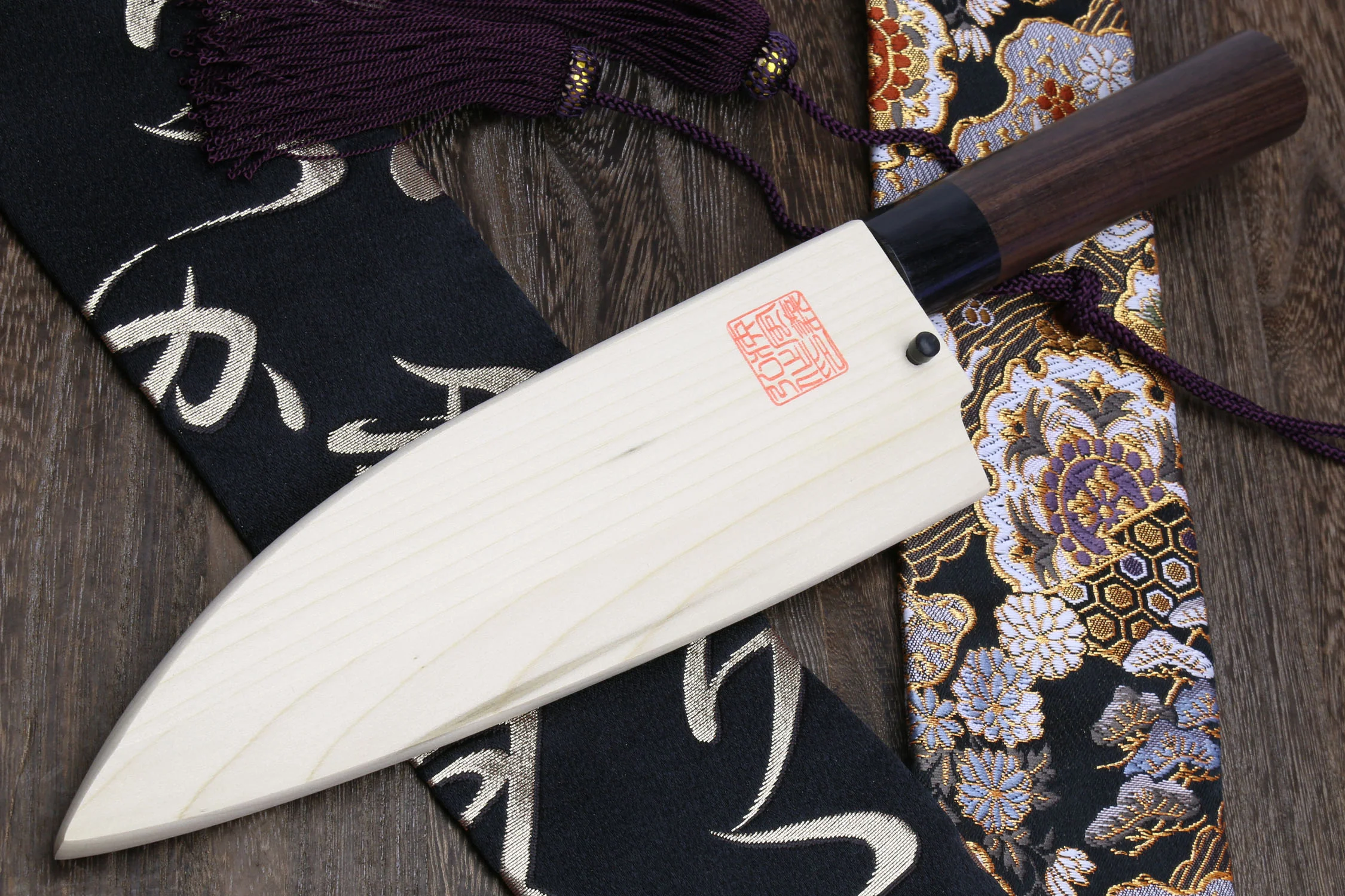 Yoshihiro Left Handed Kasumi White Steel Deba Fish Fillet Knife Shitan Handle - Image 8