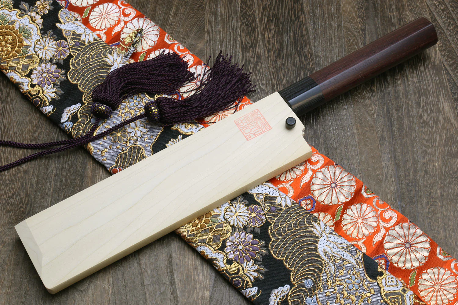 Yoshihiro Left Handed Kasumi White Steel Edo Usuba Traditional Japanese Vegetable Chopping Chef Knife Shitan Handle - Image 9