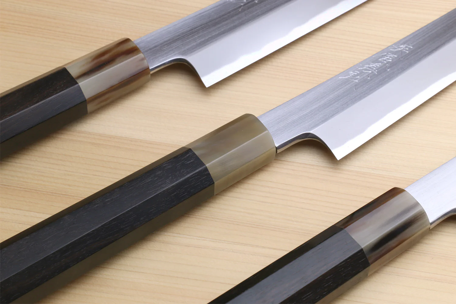 Yoshihiro Masashi Hongasumi White Steel Yanagi Sushi Sashimi Japanese Knife Ebony Handle - Image 7