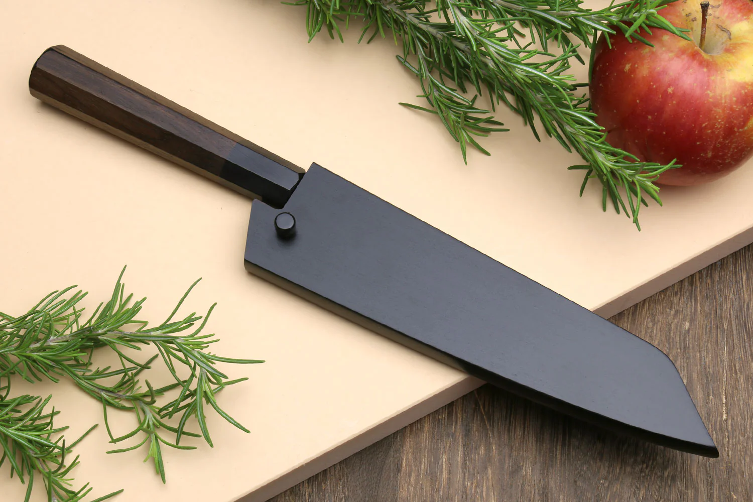 Yoshihiro Mizu Yaki Blue High Carbon Steel #1 Kurouchi Petty Kiritsuke Japanese Utility Knife Shitan Handle - Image 9