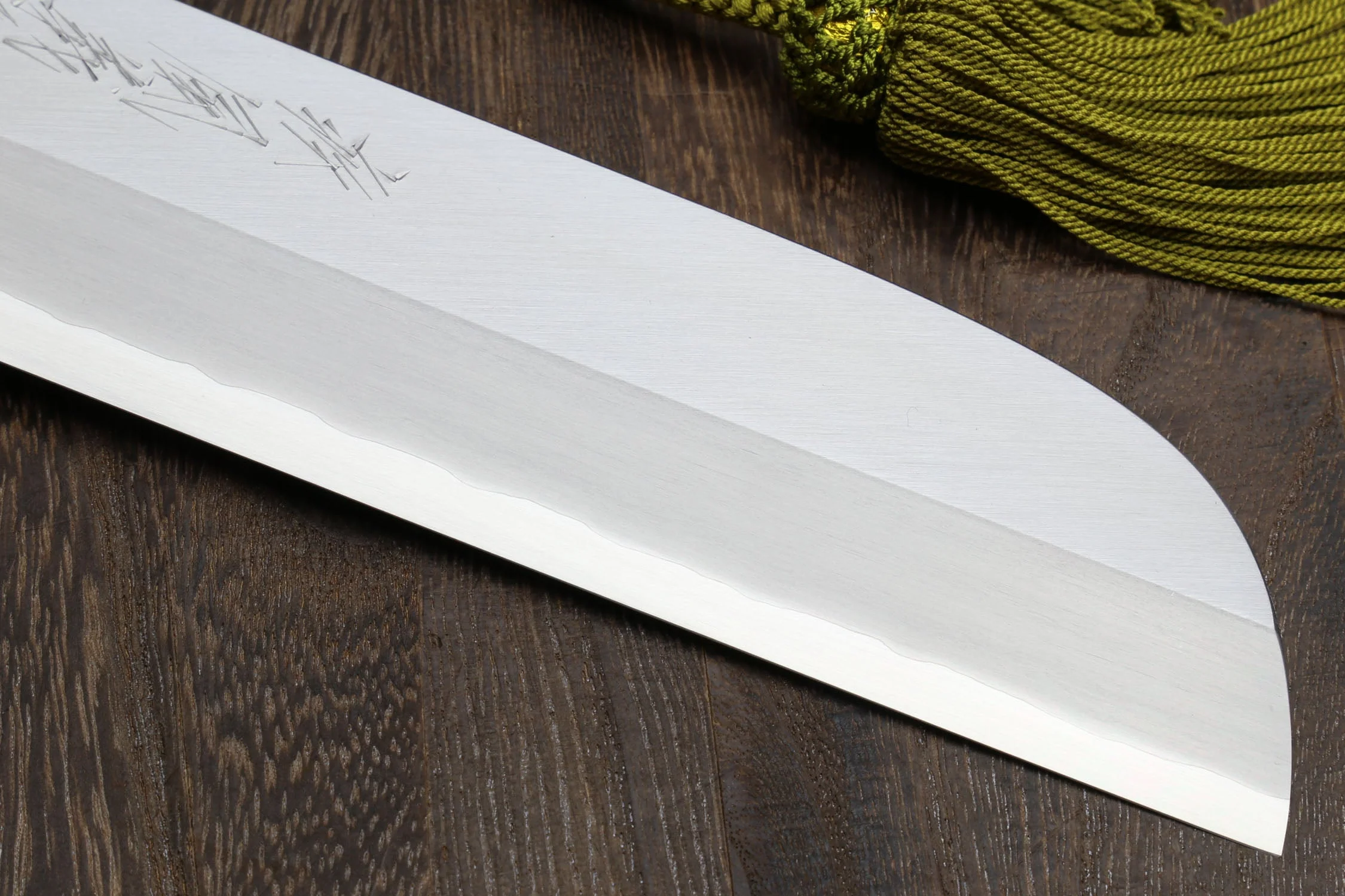 Yoshihiro Hongasumi Ginsan (Hakugin) High Carbon Stain Resistant Kama Usuba Traditional Japanese Vegetable Chopping Chef Knife Shitan Handle - Image 5