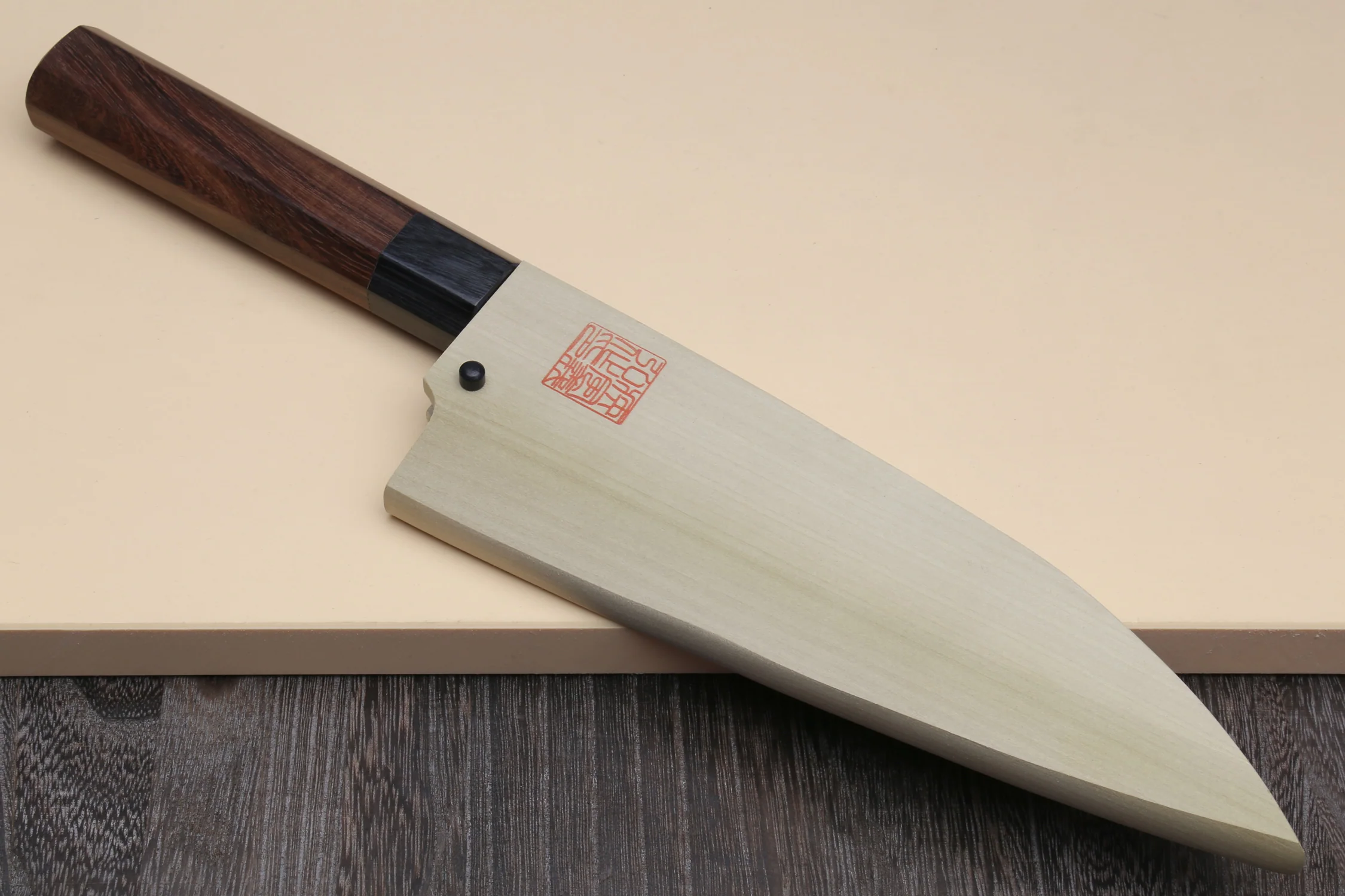 Yoshihiro Hongasumi Ginsan (hakugin) High Carbon Stain Resistant Deba Fish Fillet Knife Shitan Rosewood Handle Single Bolster - Image 3