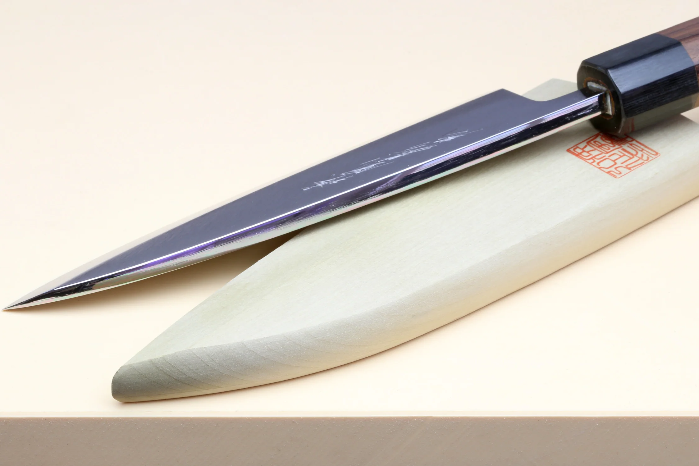 Yoshihiro Hongasumi Ginsan (hakugin) High Carbon Stain Resistant Deba Fish Fillet Knife Shitan Rosewood Handle Single Bolster - Image 5