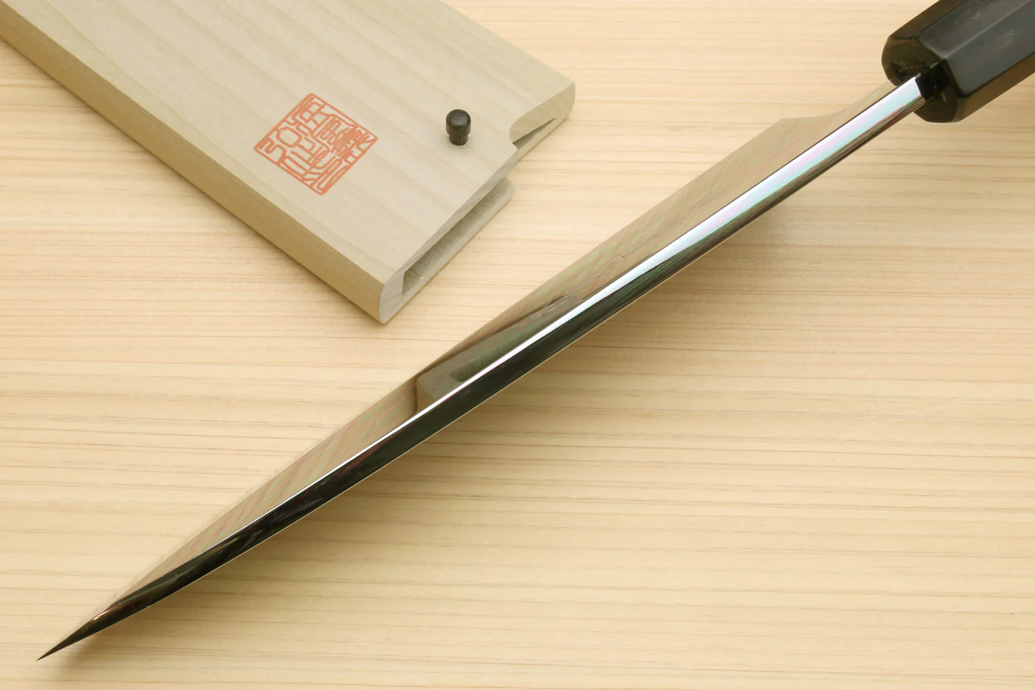 Yoshihiro Mizuhonyaki White Steel Mirror-Finished Namiukashi Deba Japanese Sushi Fillet Chef knife - Image 7