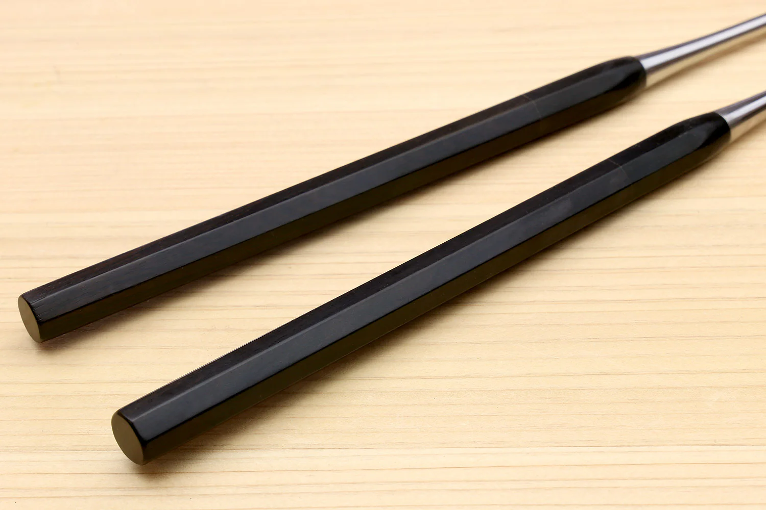 Yoshihiro Moribashi Chopsticks Japanese Chefs Traditional Garnishing Plating Tweezers Octagonal Ebony Handle - Image 2