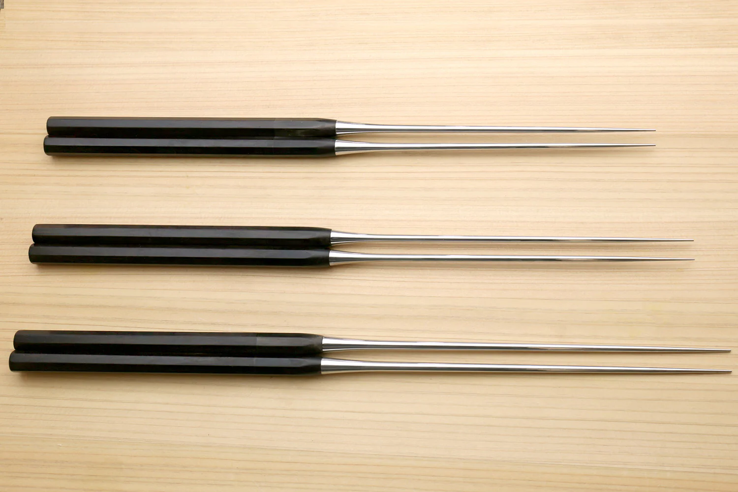 Yoshihiro Moribashi Chopsticks Japanese Chefs Traditional Garnishing Plating Tweezers Octagonal Ebony Handle - Image 8