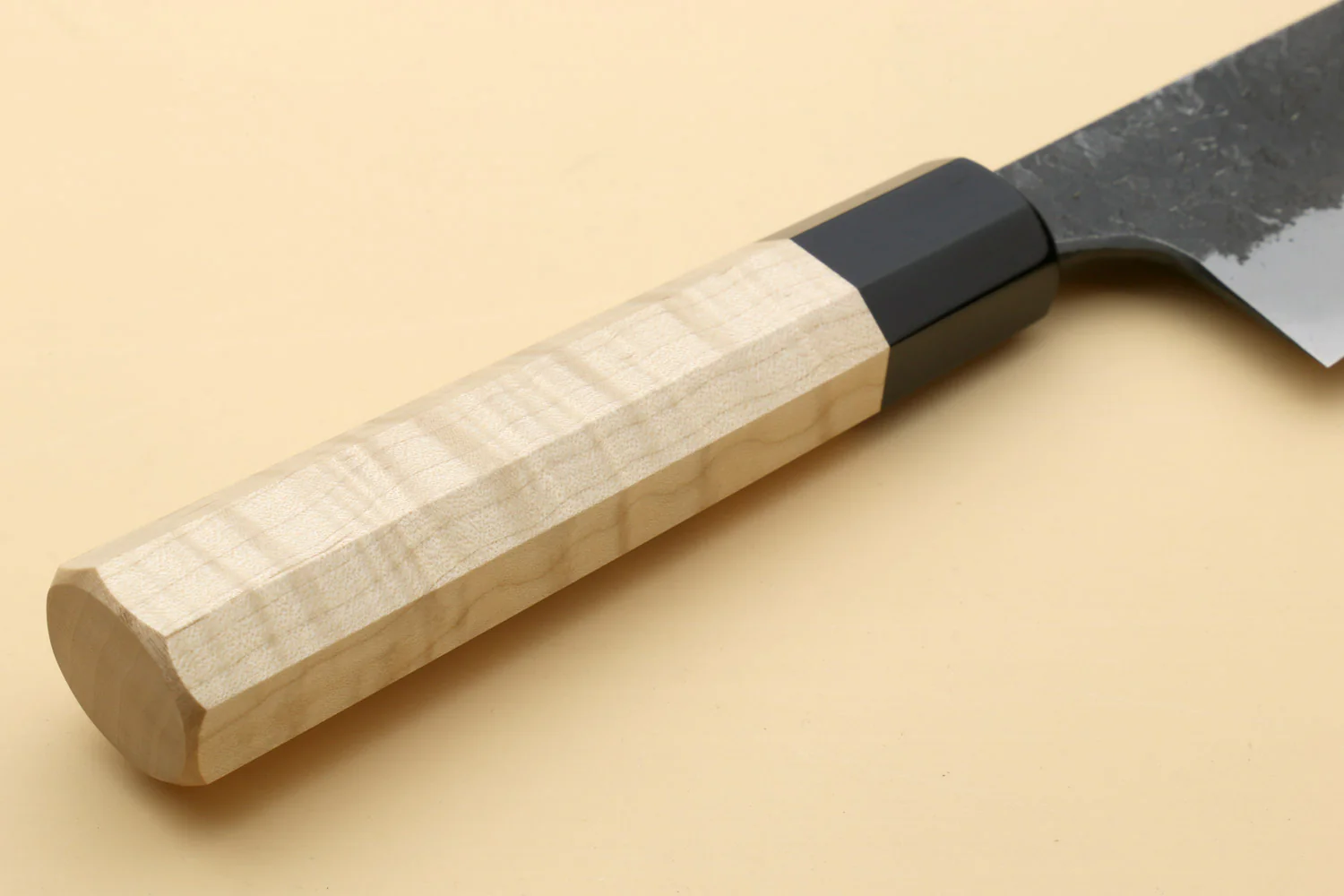 Yoshihiro Nashiji High Carbon White Steel MAZAKI Gyuto Japanese Chefs Knife with Camphor Handle - Image 9