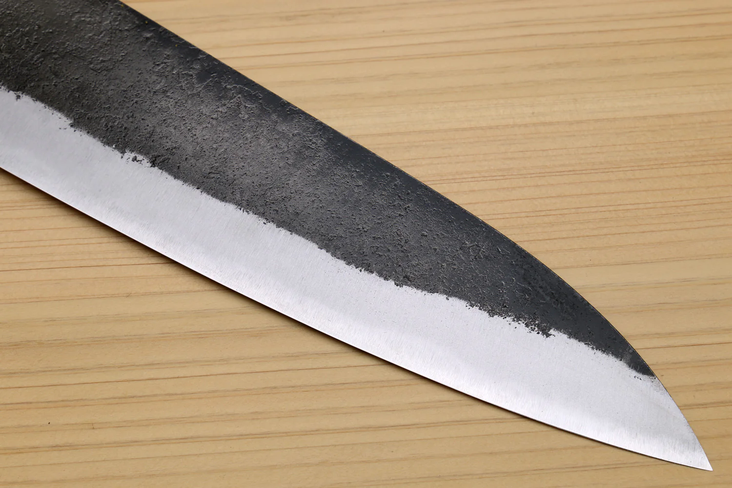 Yoshihiro Nashiji High Carbon White Steel #2 Japanese Gyuto Chefs Knife with Cocobolo Wood Handle - Image 4